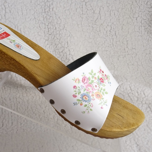 sanita white clogs